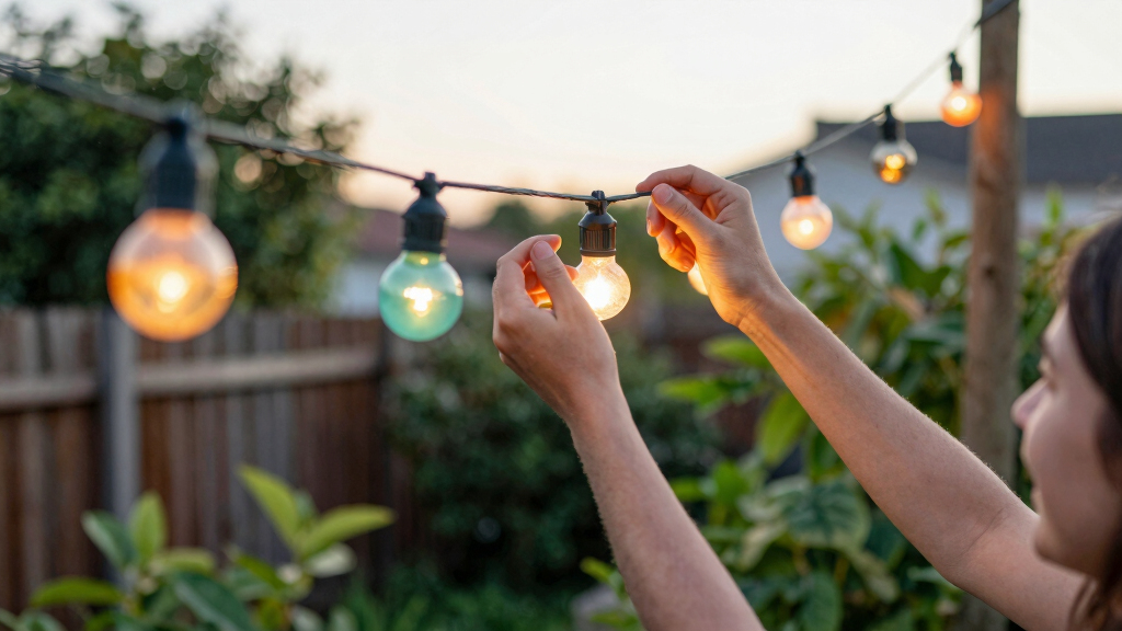 patriotic outdoor string lights