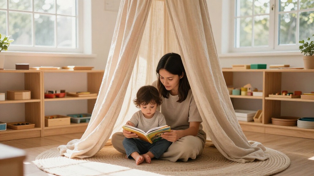 reading nook canopies for Montessori spaces
