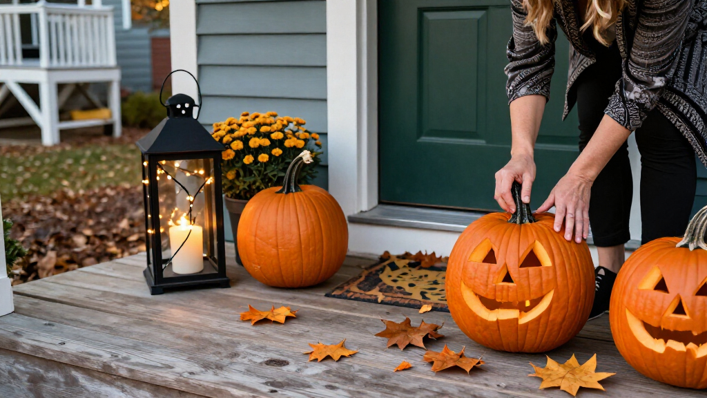 Halloween porch decorations