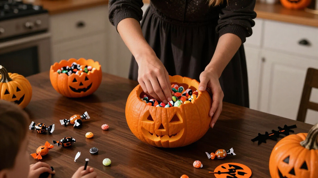 Halloween candy bowls