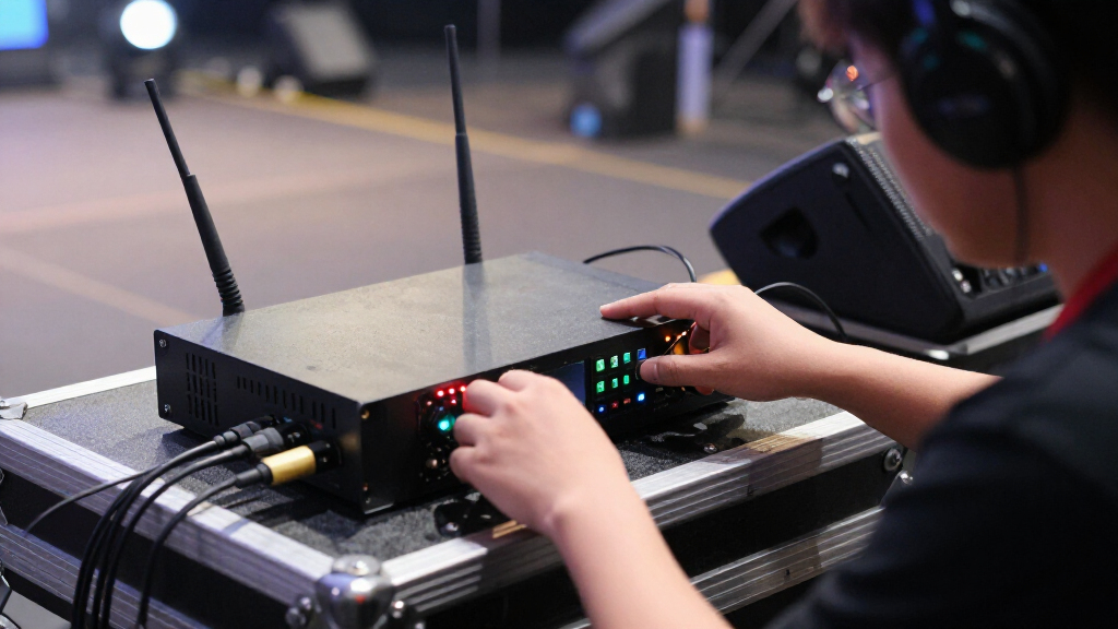 wireless microphone systems dual channel for stages