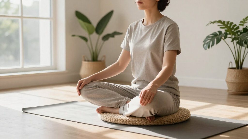 meditation cushions and mats