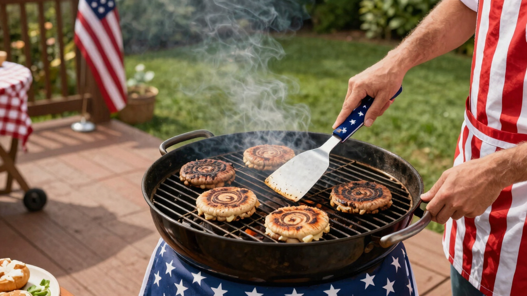 patriotic outdoor grill tools
