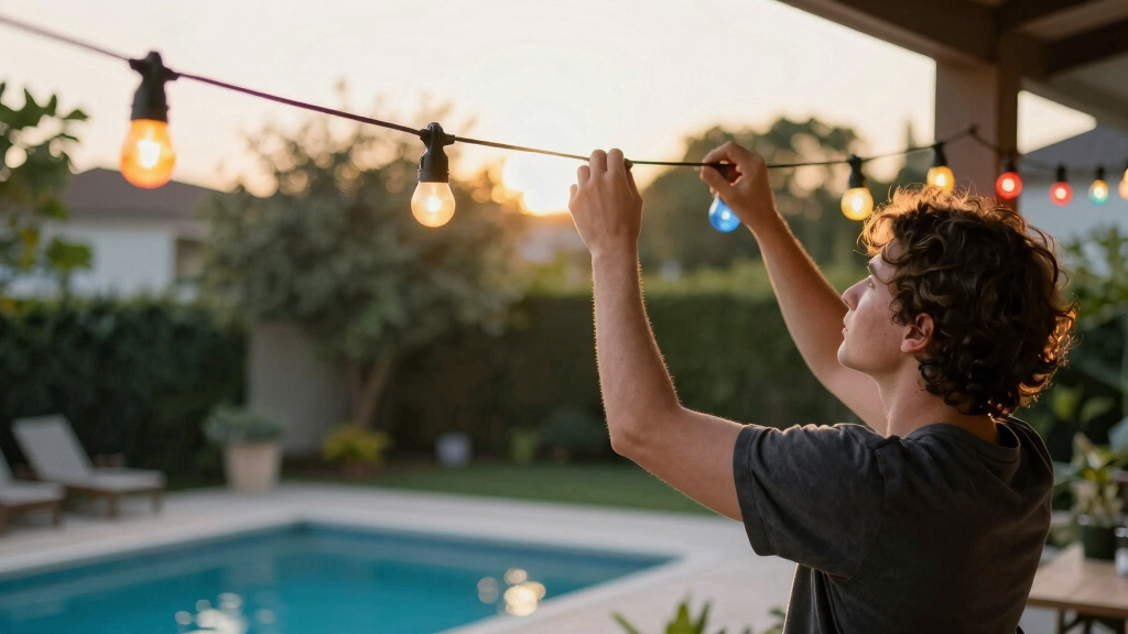patriotic outdoor string lights
