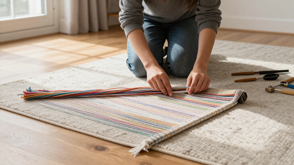 yilong silk wool blend rug