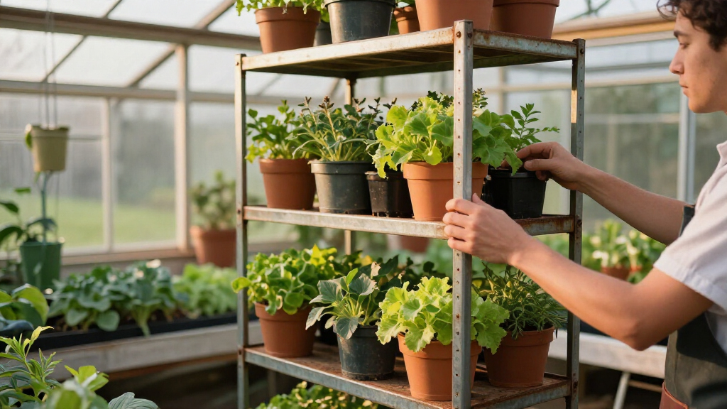 greenhouse shelving rack system