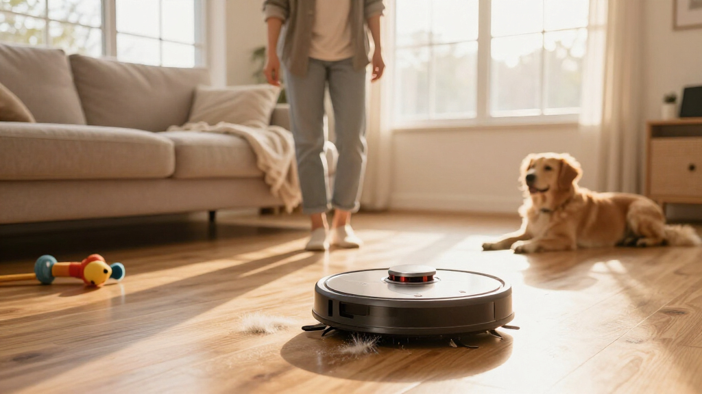 robot vacuum for pet hair with tangle free brush
