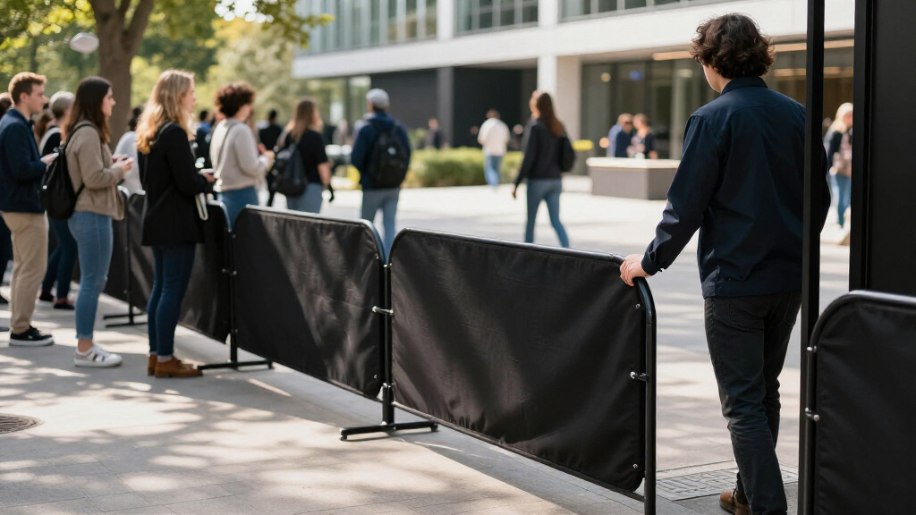 best retractable barrier set premium crowd control