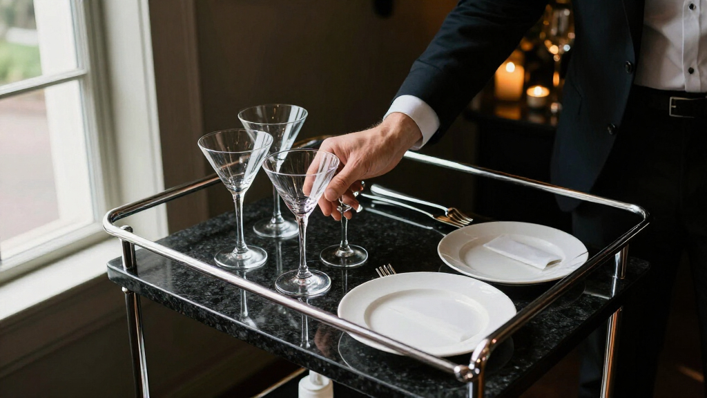 premium event serving cart