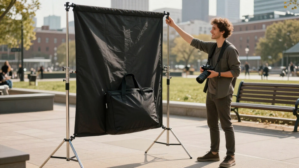 backdrop stands with carry bag