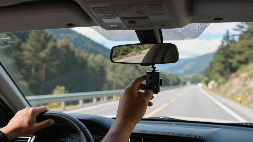 top rated dash cam rearview mirror for road trips