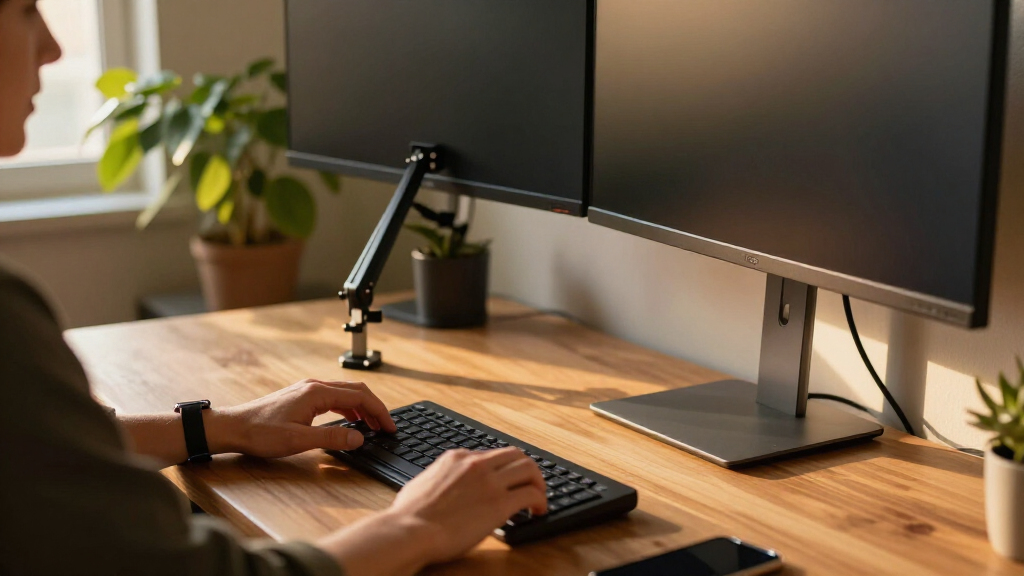 adjustable monitor arms for dual setups