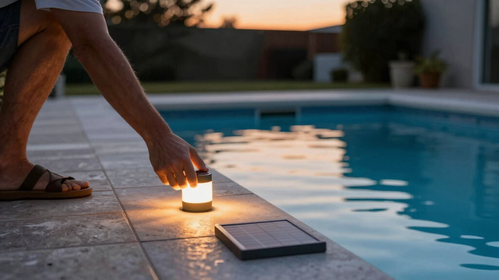 solar-powered pool lights