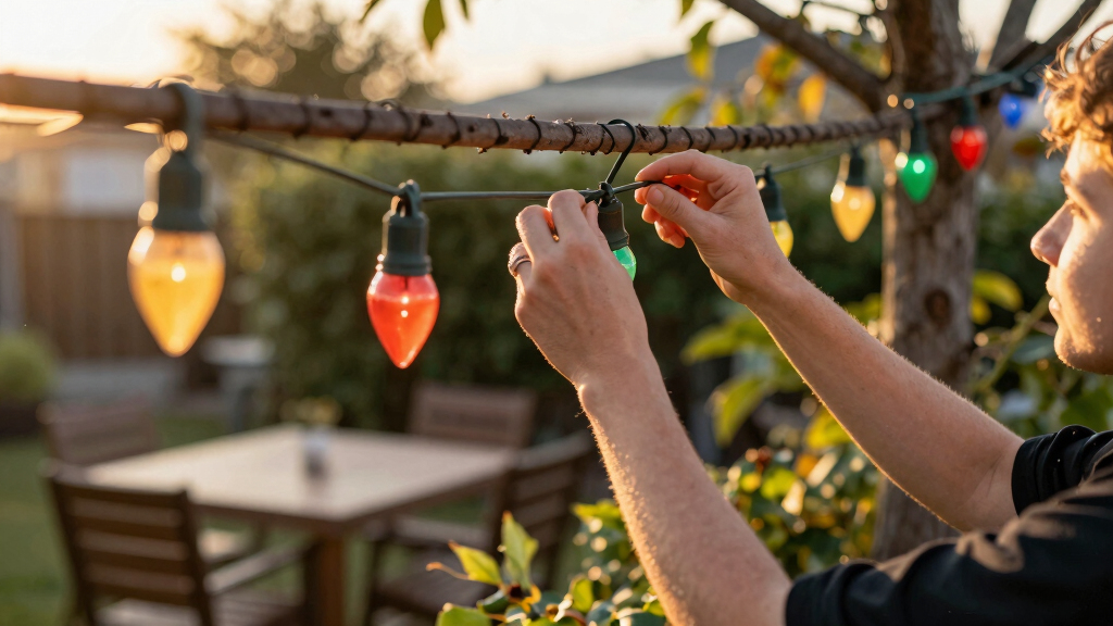 patriotic outdoor string lights