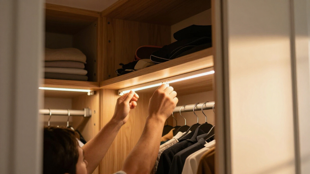 closet lighting kits for shelves for small closets