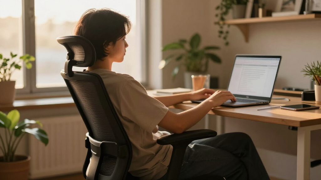 reclining ergonomic office chair for long hours