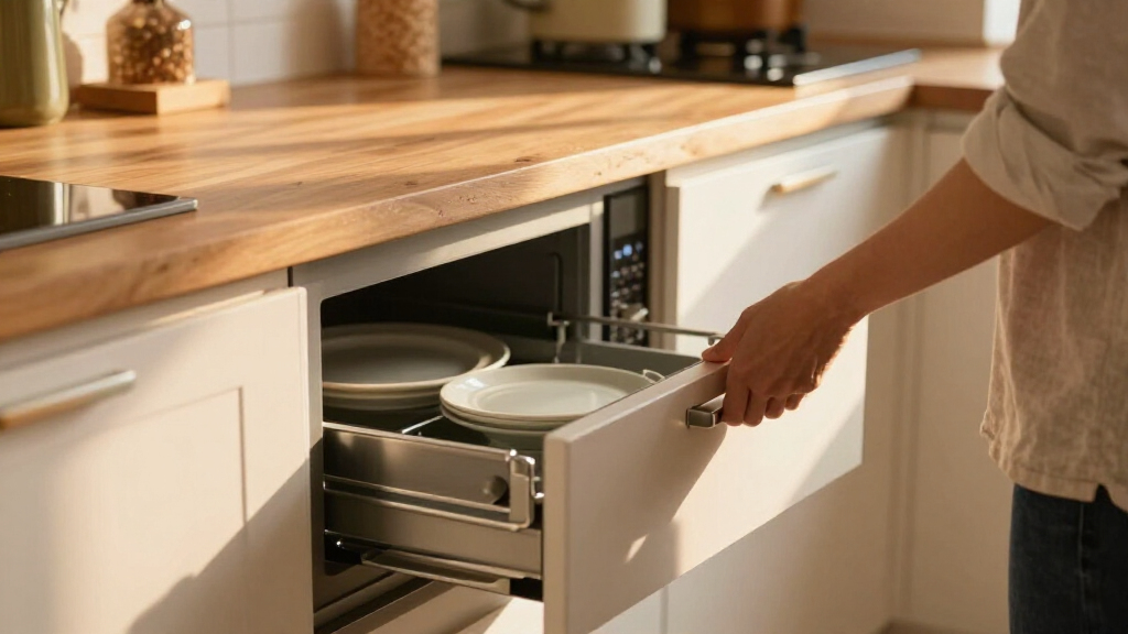 built in microwave drawer