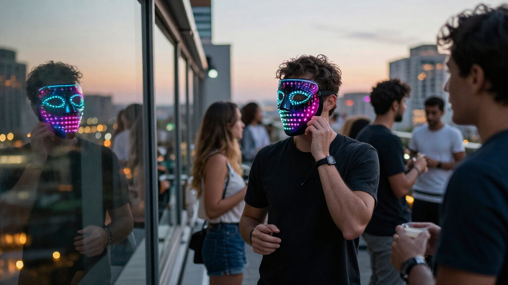 programmable LED masquerade masks