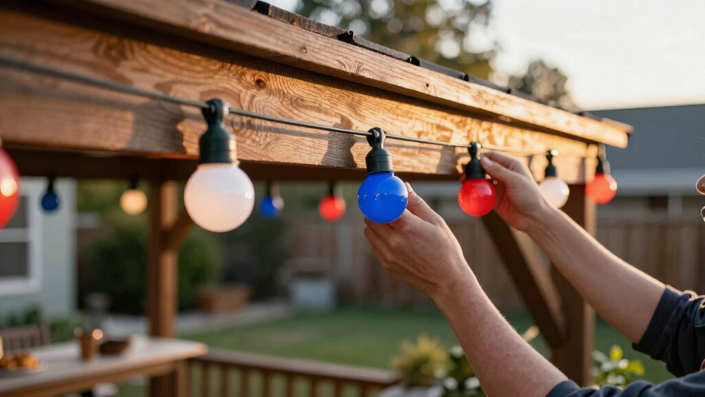 patriotic outdoor string lights