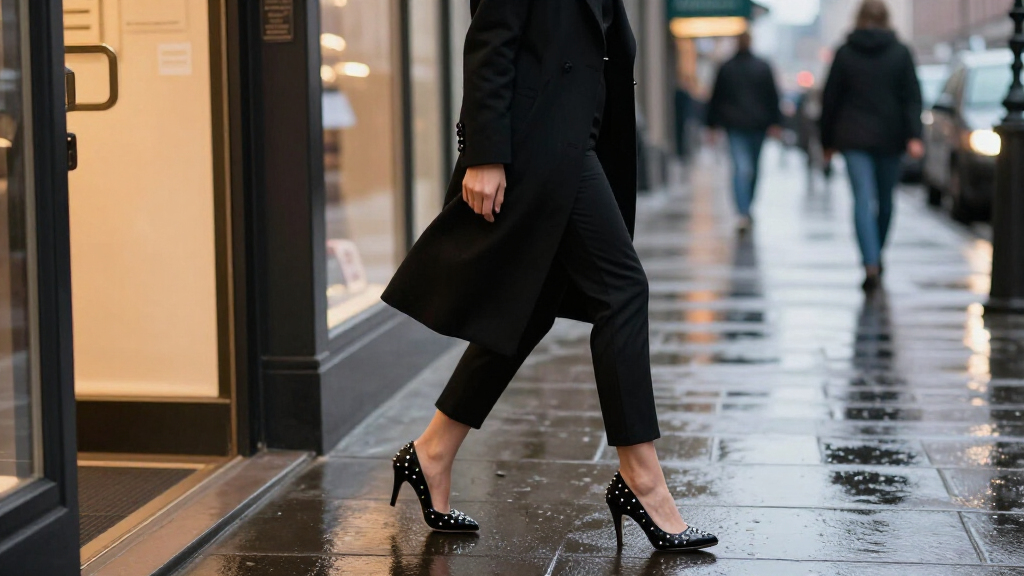 best studded black pumps