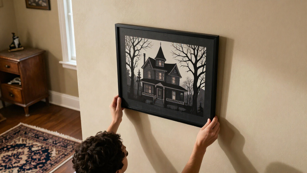 haunted house wall art