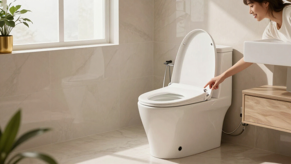 heated bidet toilet seat for luxury bathroom