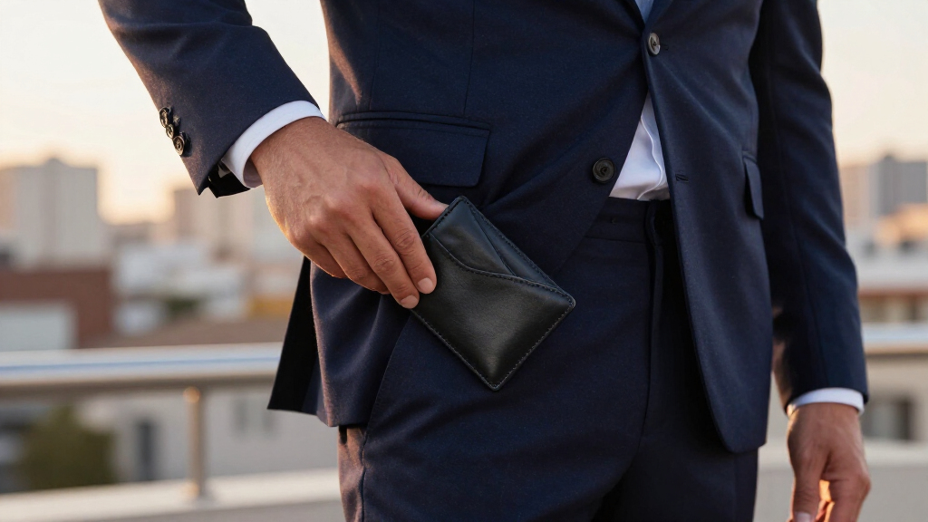 slim wallets for suits premium