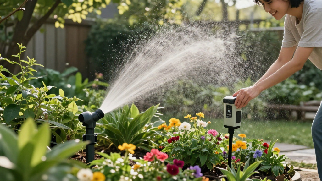 motion activated sprinkler deterrent for yard
