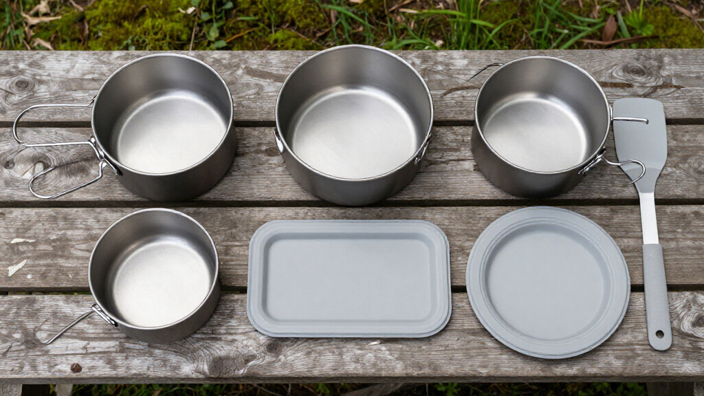 camping cookware sets stainless steel