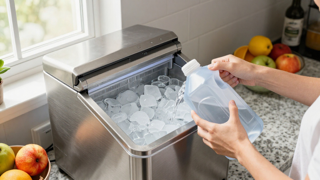 freestanding nugget ice maker large capacity
