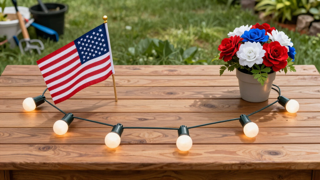 patriotic outdoor string lights