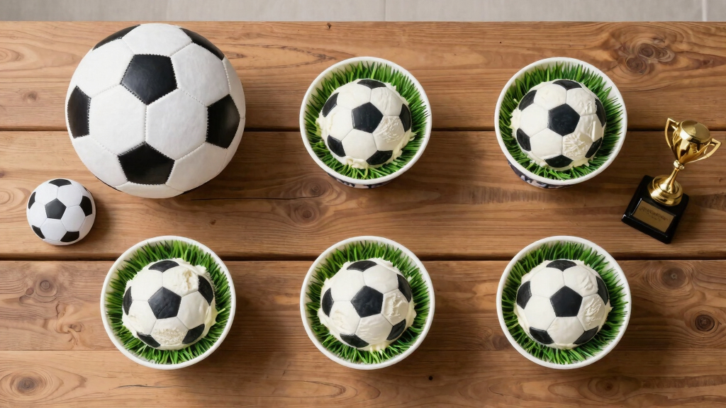 soccer themed ice cream bowls