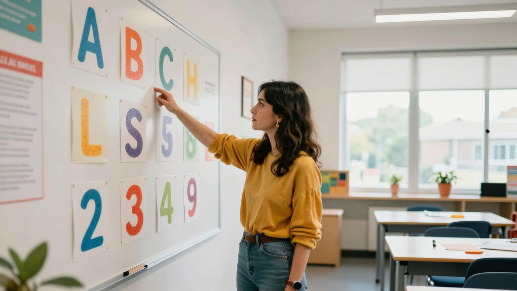 school-themed wall art