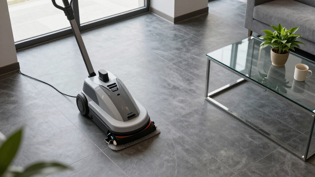 quiet office lobby floor sweeper