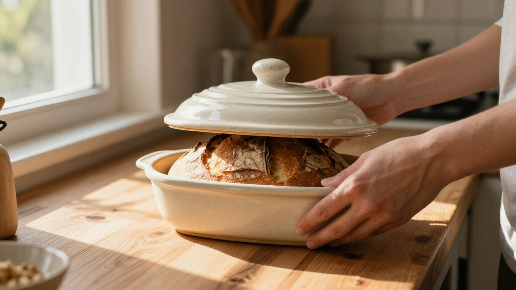 ceramic bread cloche for crusty bread