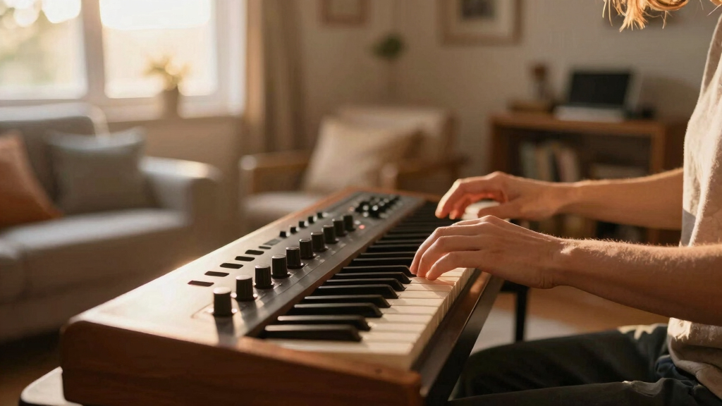 analog synthesizer keyboard