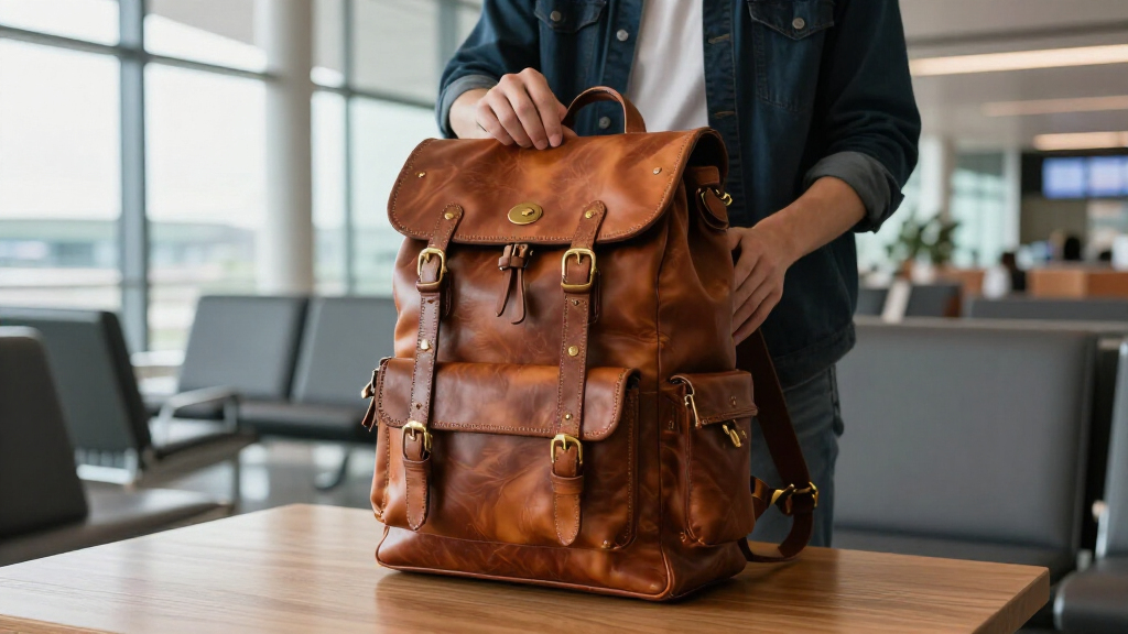 italian leather backpacks for flights