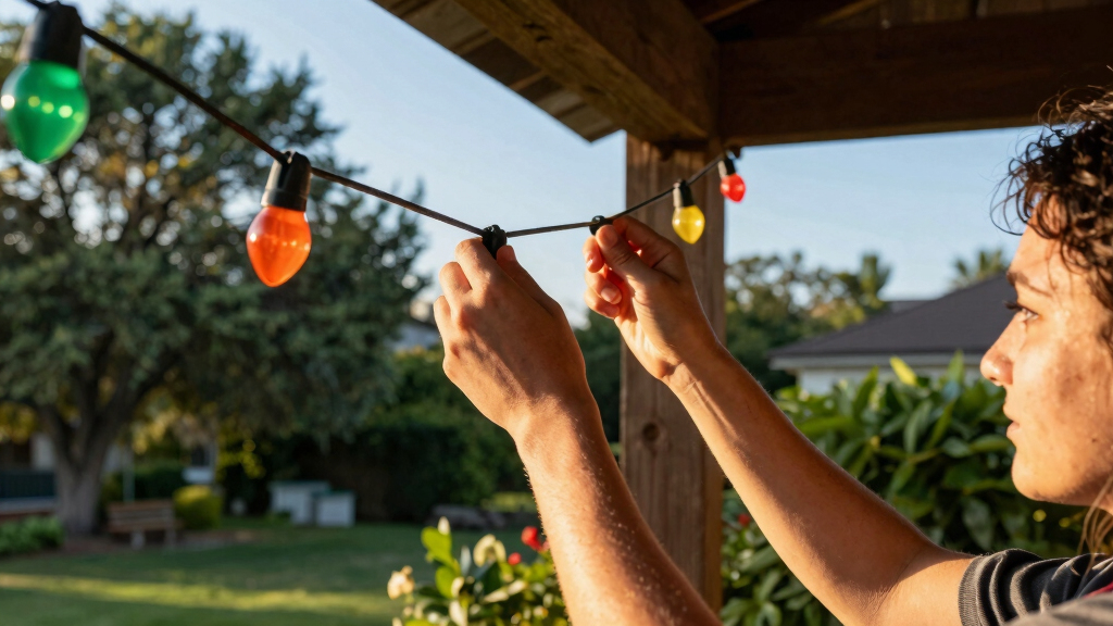 patriotic outdoor string lights
