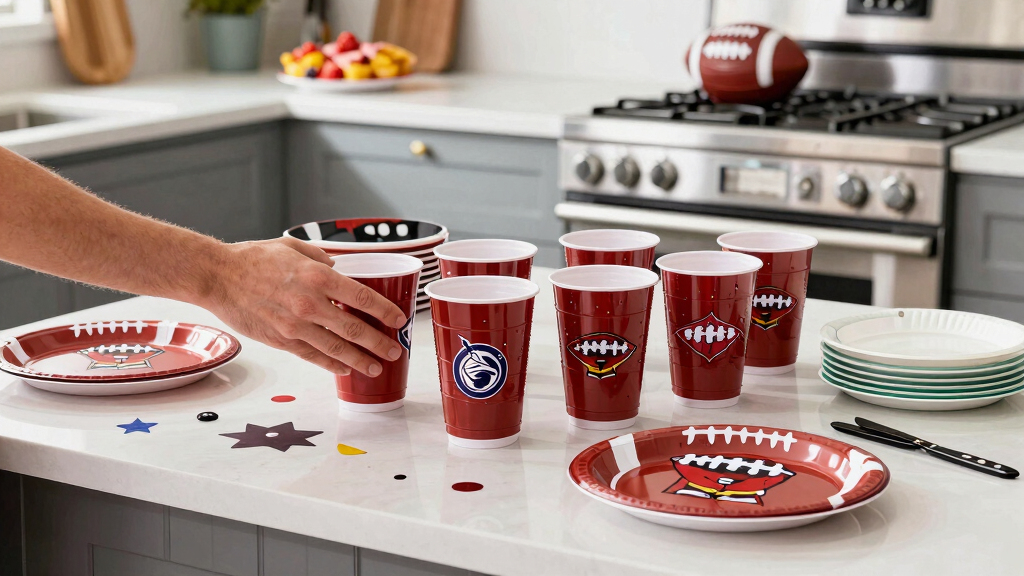 football-themed party supplies