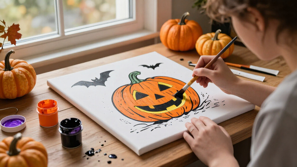 Halloween paint by number kits