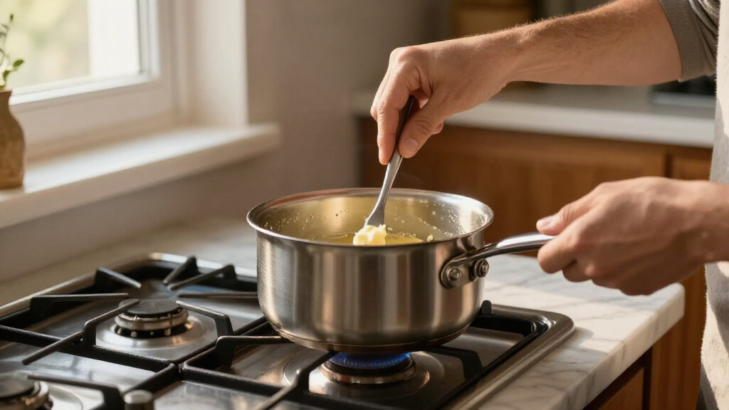 stainless butter warmer saucepan