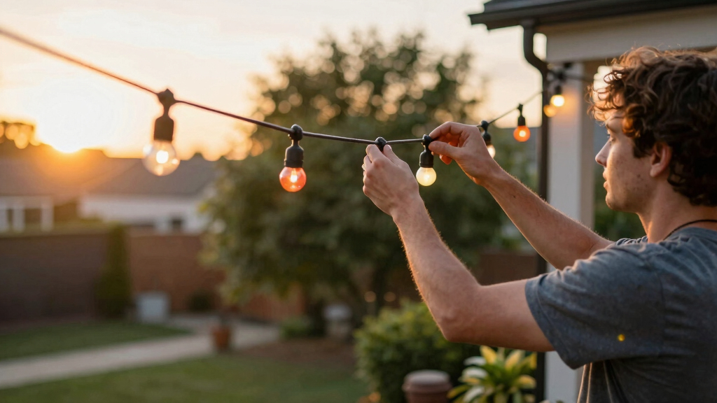patriotic outdoor string lights