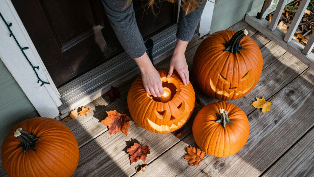 Halloween porch decorations
