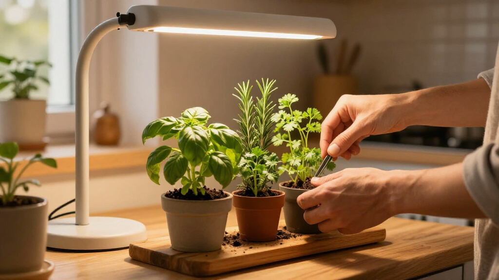 best countertop herb garden with grow light