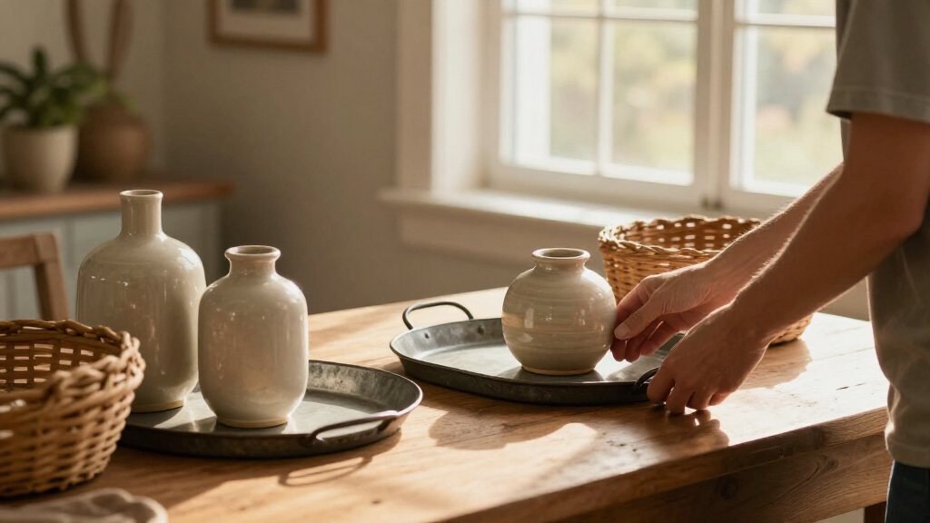 farmhouse-inspired desk accessories