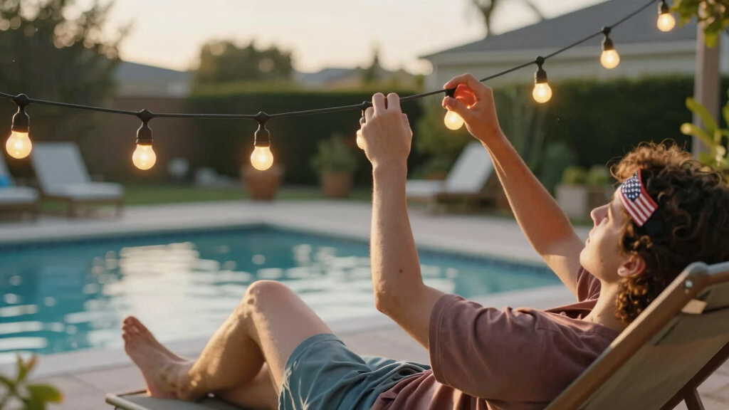 patriotic outdoor string lights