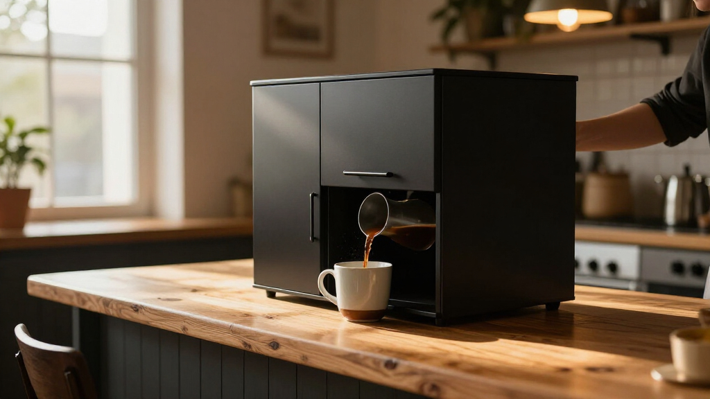 quietest coffee bar cabinet with storage