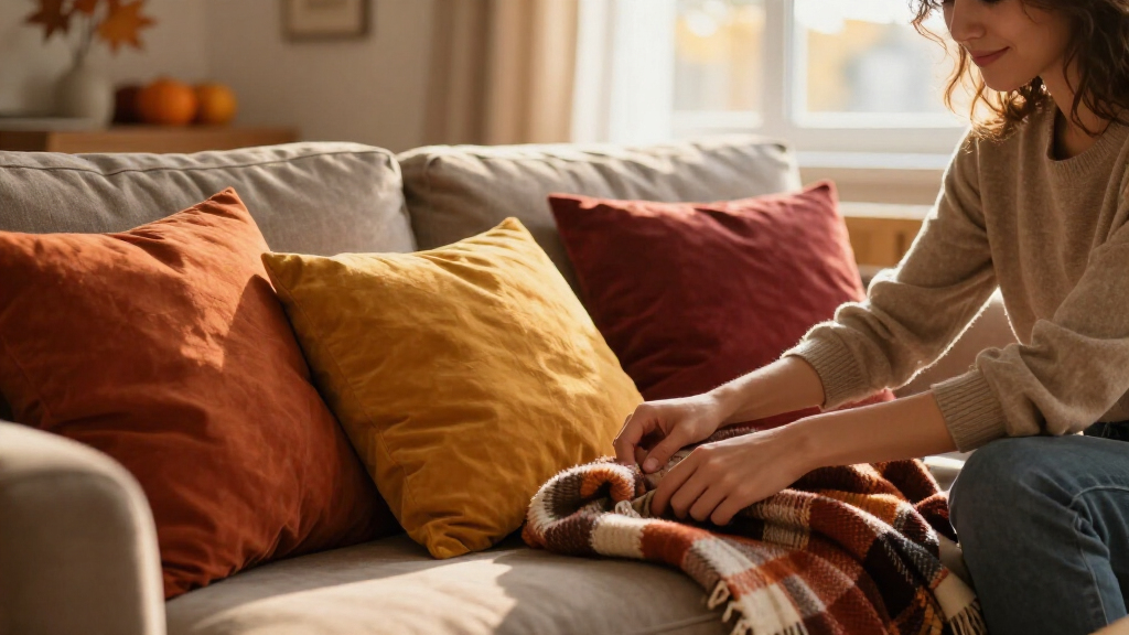 fall-themed decorative pillows