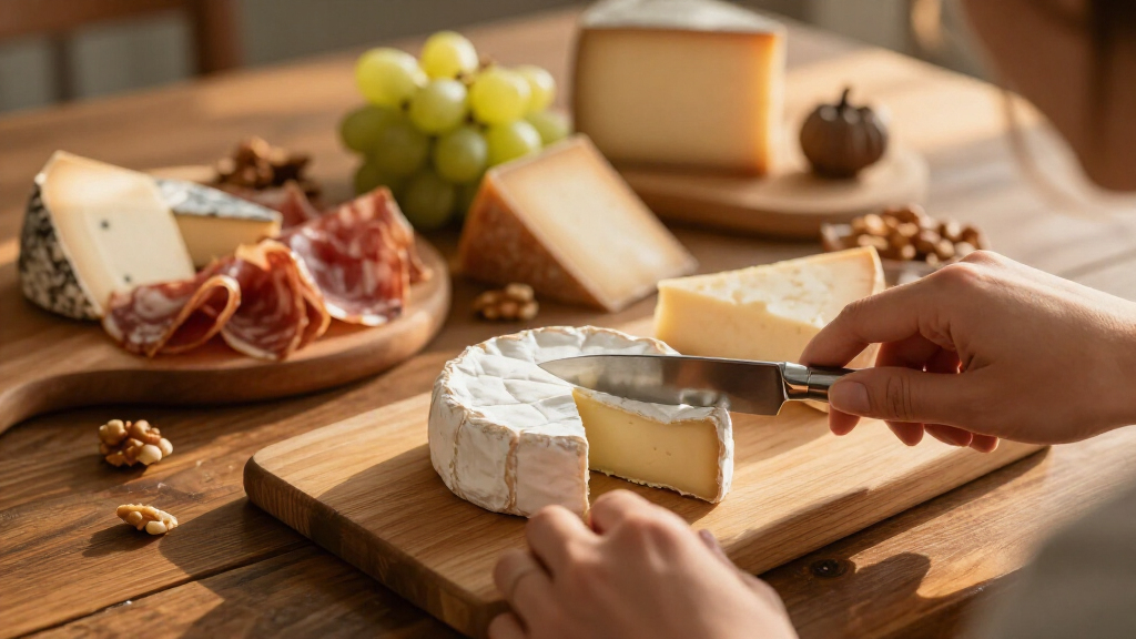 gourmet cheese boards and knives