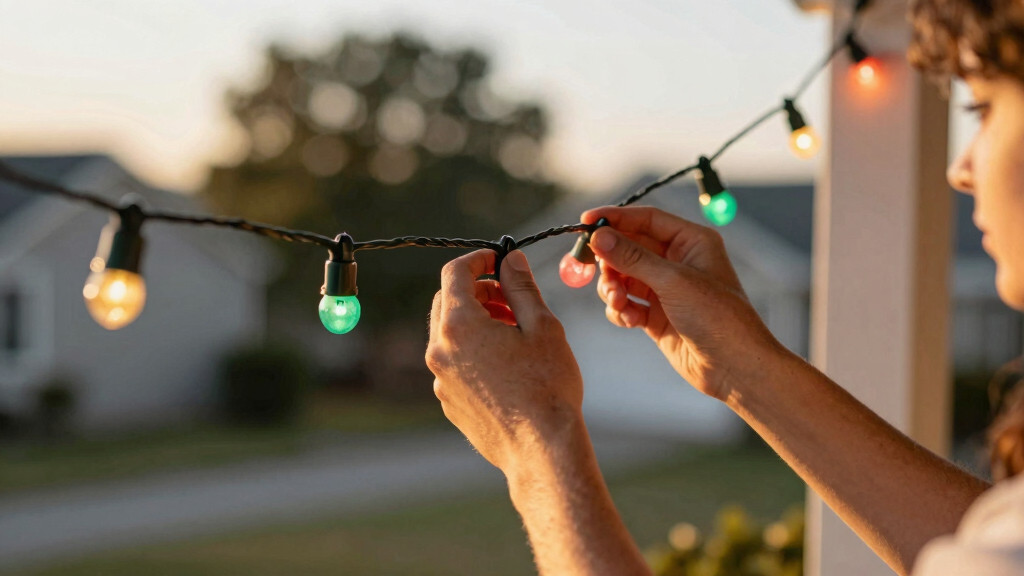 patriotic LED string lights